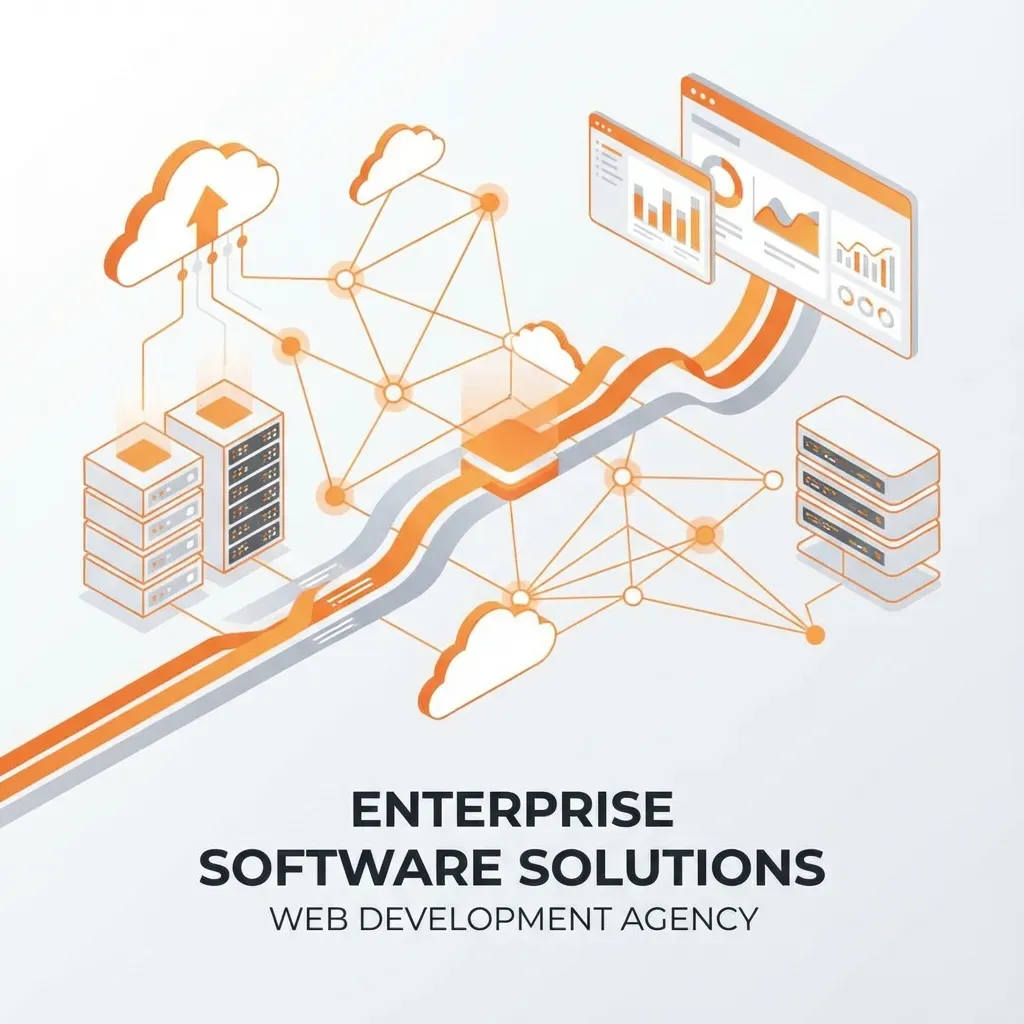 Connected enterprise automation dashboard illustration